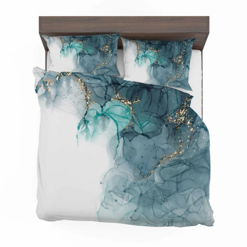 Elegant Alcohol Ink Gold Bedding Set 2