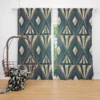 Elegant Art Deco Gradient Pattern Curtain