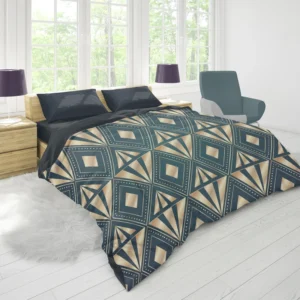 Elegant Art Deco Gradient Pattern Duvet Cover 1