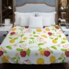 Elegant Botanical Fruit Pattern Duvet Cover