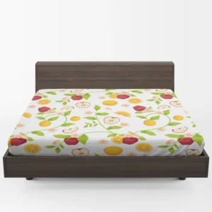 Elegant Botanical Fruit Pattern Fitted Sheet 1