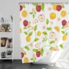 Elegant Botanical Fruit Pattern Shower Curtain