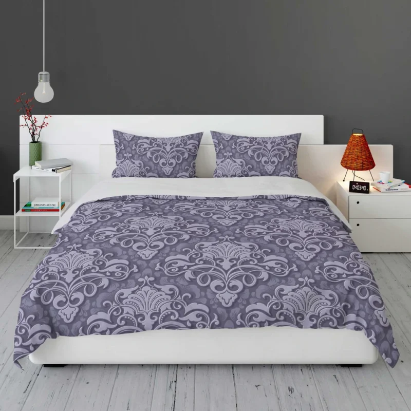 Elegant Embossed Damask Design Bedding Set 1