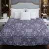 Elegant Embossed Damask Design Duvet Cover