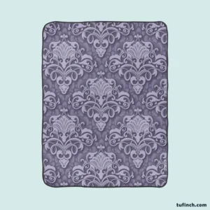 Elegant Embossed Damask Design Fleece Blanket 1