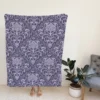 Elegant Embossed Damask Design Fleece Blanket