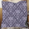 Elegant Embossed Damask Design Quilt Blanket