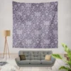 Elegant Embossed Damask Design Wall Tapestry