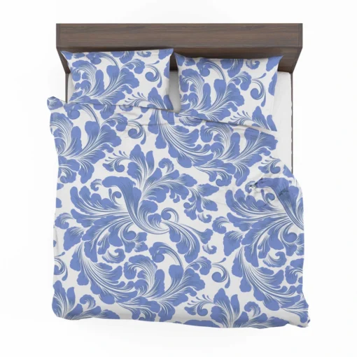 Elegant Floral Swirl Damask Bedding Set 2