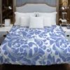 Elegant Floral Swirl Damask Duvet Cover