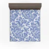 Elegant Floral Swirl Damask Fitted Sheet