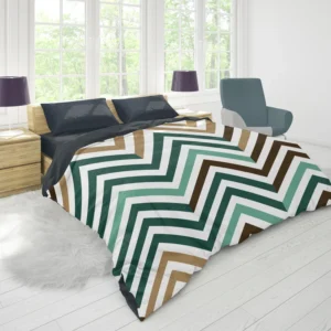 Elegant Geometric Zigzag Style Duvet Cover 1