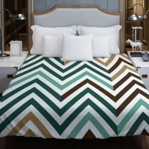 Elegant Geometric Zigzag Style Duvet Cover