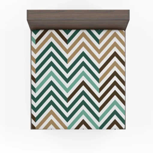 Elegant Geometric Zigzag Style Fitted Sheet