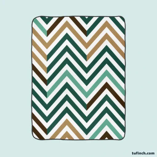 Elegant Geometric Zigzag Style Fleece Blanket 1