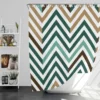 Elegant Geometric Zigzag Style Shower Curtain