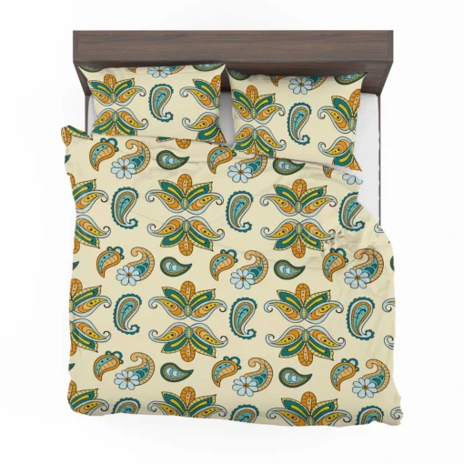 Elegant Hand Drawn Paisley Batik Bedding Set 2