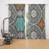 Elegant Indian Batik Pattern Curtain