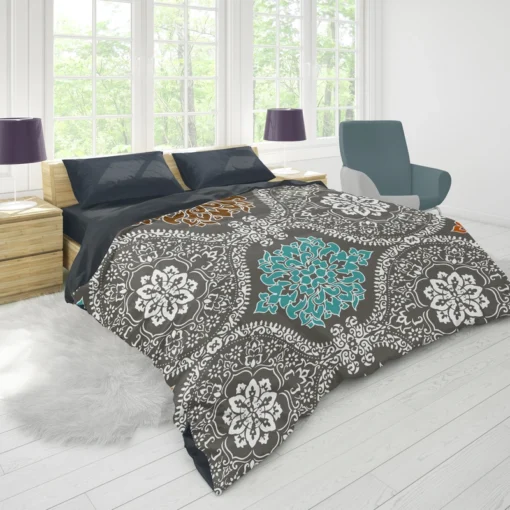 Elegant Indian Batik Pattern Duvet Cover 1