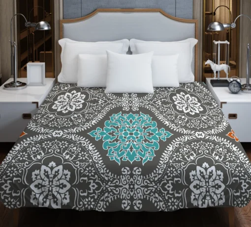 Elegant Indian Batik Pattern Duvet Cover