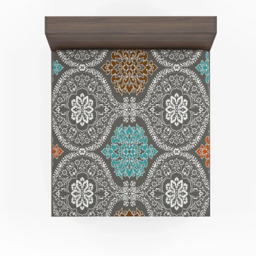 Elegant Indian Batik Pattern Fitted Sheet