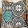 Elegant Indian Batik Pattern Quilt Blanket