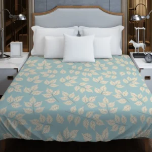 Elegant Leaves Design Duvet Cover