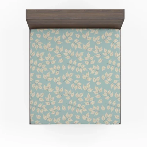 Elegant Leaves Design Fitted Sheet