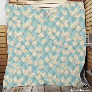 Elegant Leaves Design Quilt Blanket