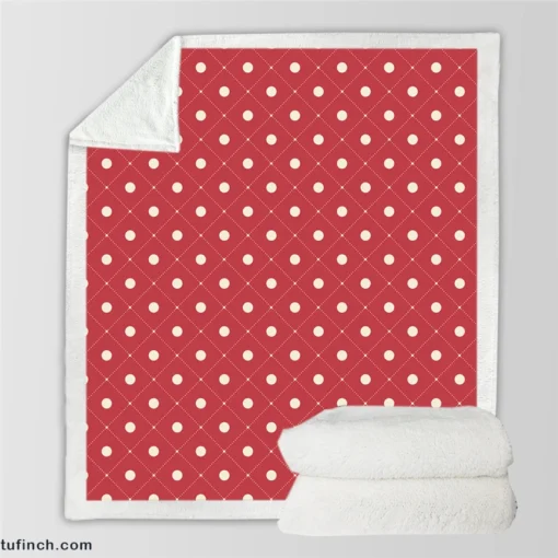 Elegant Luxury Polka Dots Sherpa Fleece Blanket