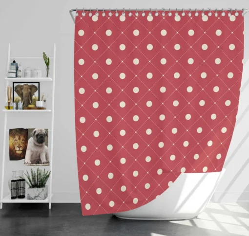 Elegant Luxury Polka Dots Shower Curtain