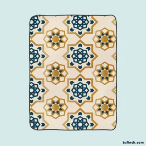 Elegant Modern Arabesque Design Fleece Blanket 1