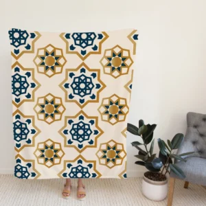 Elegant Modern Arabesque Design Fleece Blanket