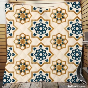 Elegant Modern Arabesque Design Quilt Blanket