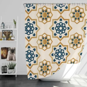 Elegant Modern Arabesque Design Shower Curtain