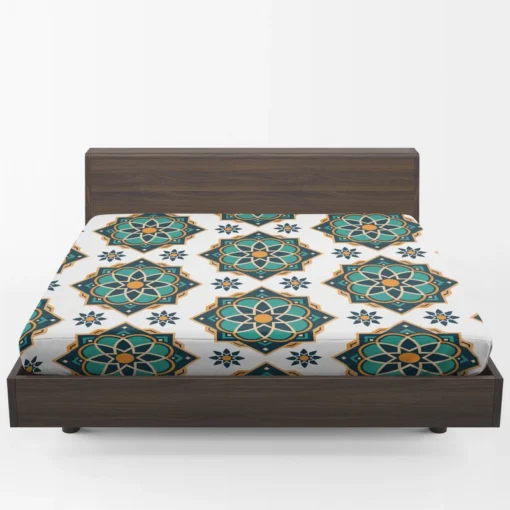 Elegant Modern Moroccan Design Fitted Sheet 1