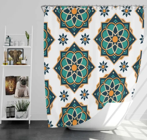 Elegant Modern Moroccan Design Shower Curtain