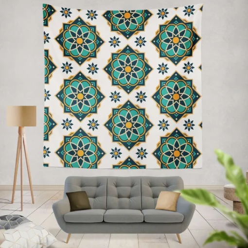 Elegant Modern Moroccan Design Wall Tapestry