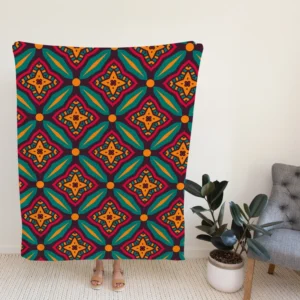 Elegant Moroccan Pattern Fleece Blanket