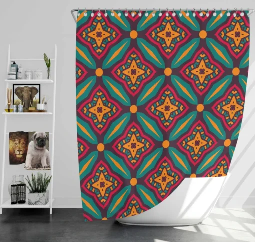 Elegant Moroccan Pattern Shower Curtain