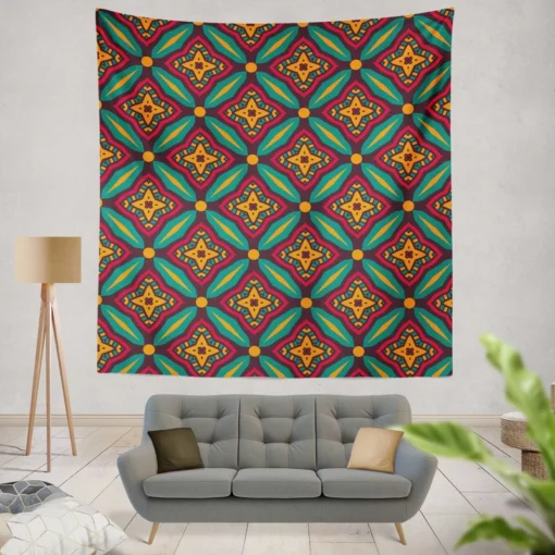 Elegant Moroccan Pattern Wall Tapestry