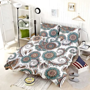 Elegant Paisley Pattern With Vintage Flower Bedding Set