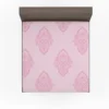 Elegant Pink Damask Pattern Fitted Sheet