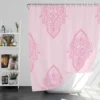 Elegant Pink Damask Pattern Shower Curtain