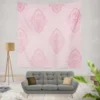 Elegant Pink Damask Pattern Wall Tapestry