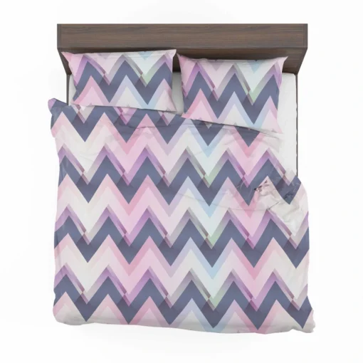 Elegant Purple Pink Zigzag Bedding Set 2