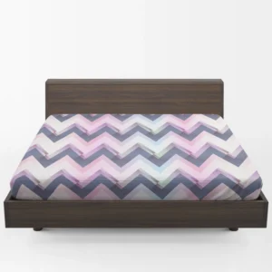 Elegant Purple Pink Zigzag Fitted Sheet 1