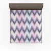 Elegant Purple Pink Zigzag Fitted Sheet