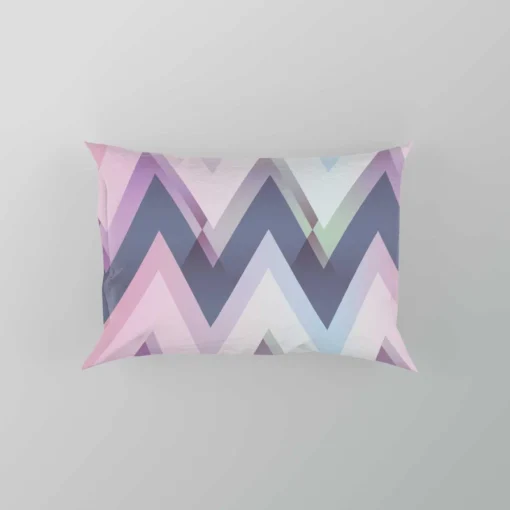 Elegant Purple Pink Zigzag Pillow Case