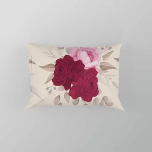 Elegant Red Pink Roses Pillow Case